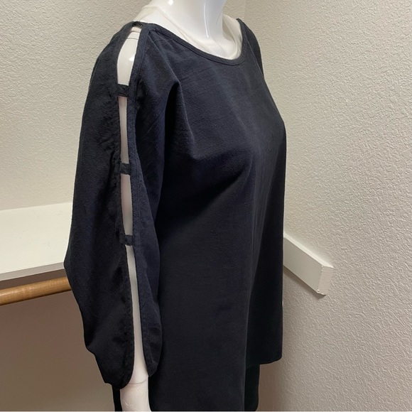 Soft Surroundings Two Blouse Bundle Fitted and Relaxed, Cotton in Black | Sz L - Picture 9 of 11